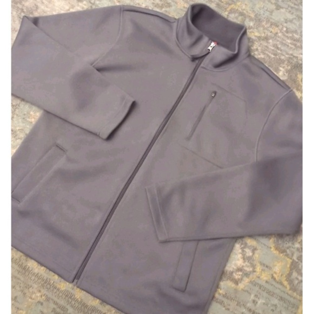 KARBON Men's Full Zip Gray Jacket Mock Neck‎ Size M
